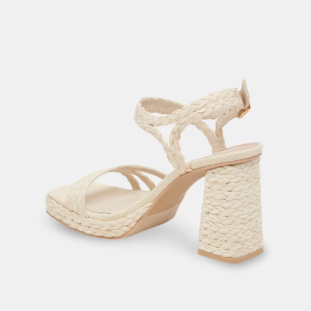 Dolce Vita Alysia Heels Ivory Raffia