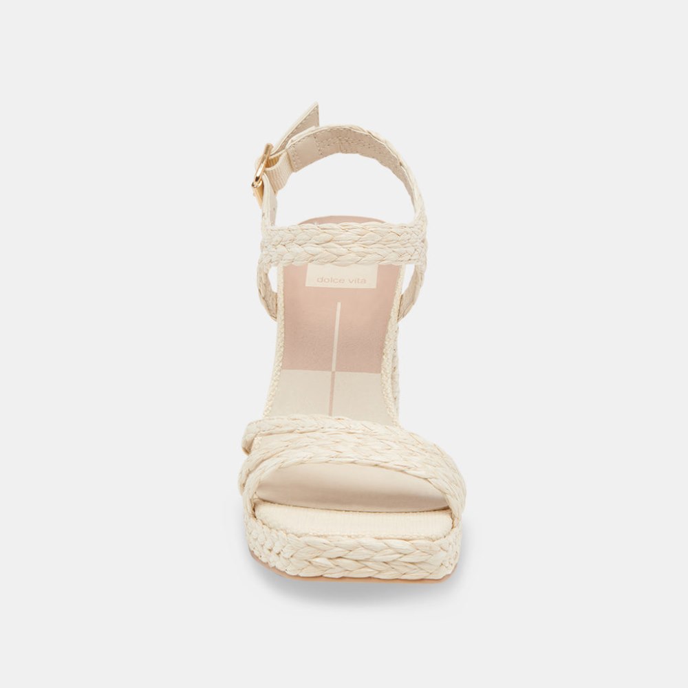 Dolce Vita Alysia Heels Ivory Raffia