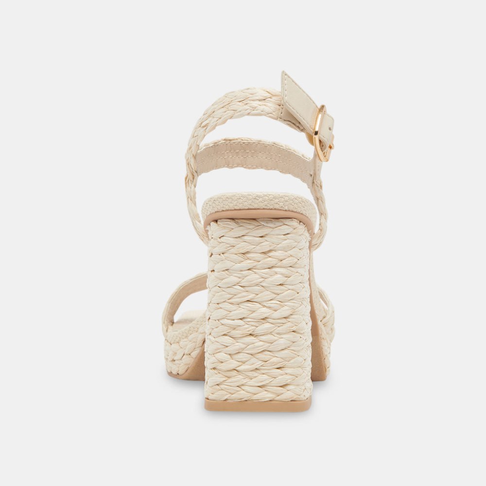 Dolce Vita Alysia Heels Ivory Raffia