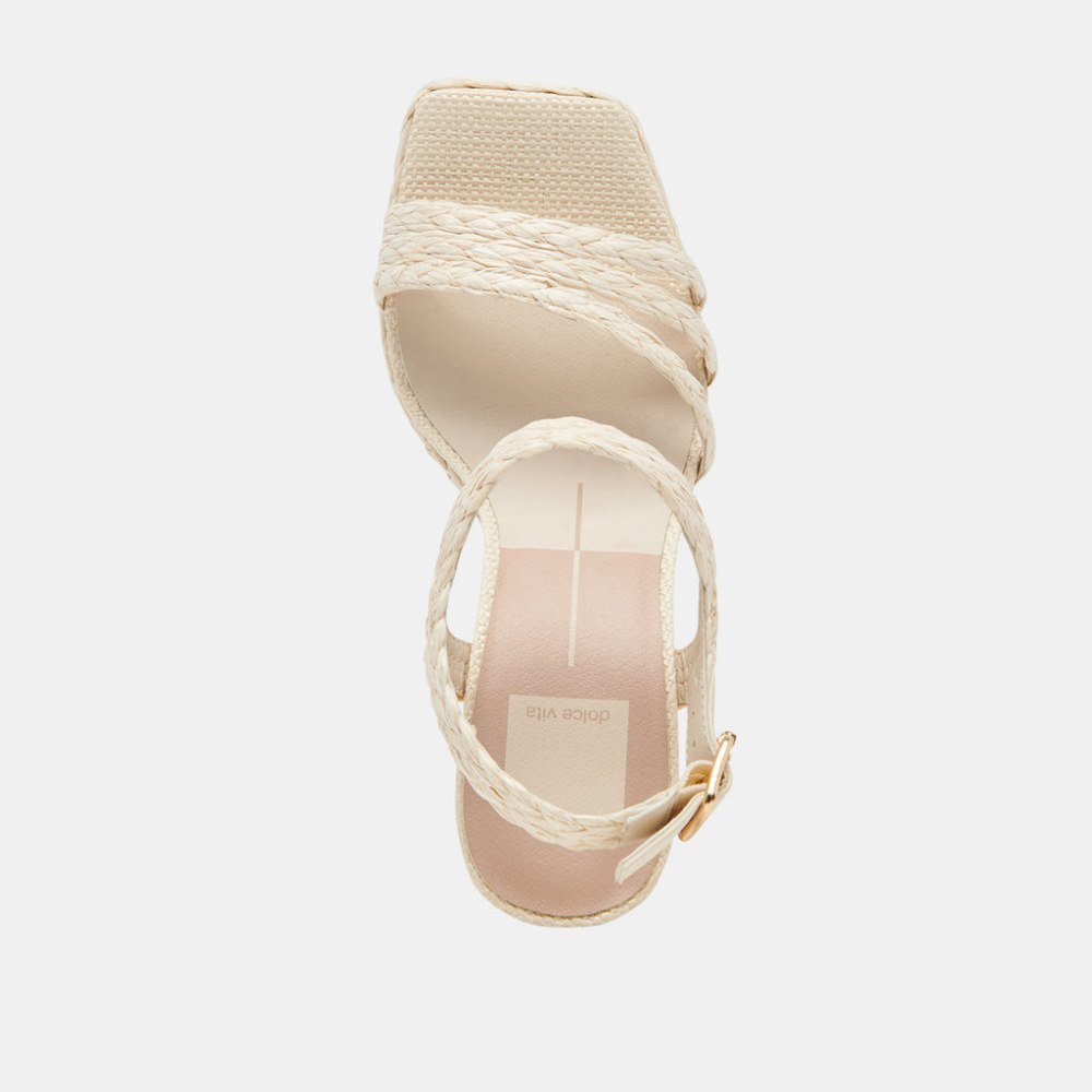 Dolce Vita Alysia Heels Ivory Raffia
