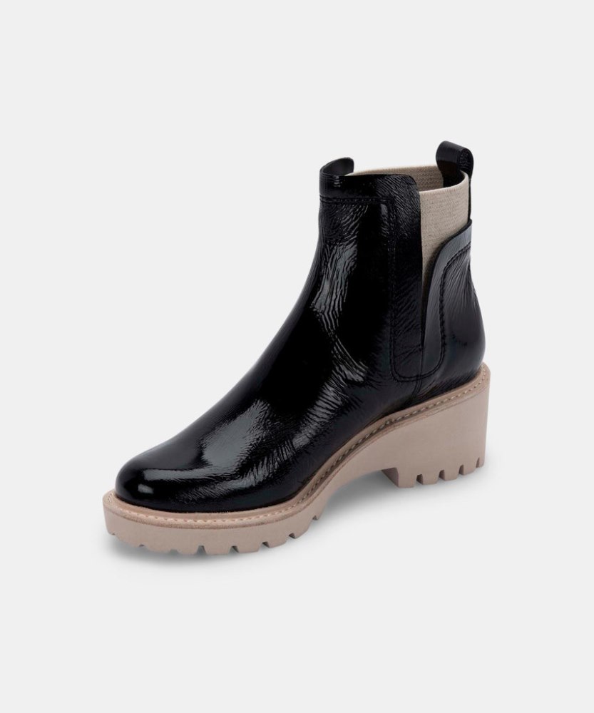 Dolce Vita Huey Booties Onyx Patent