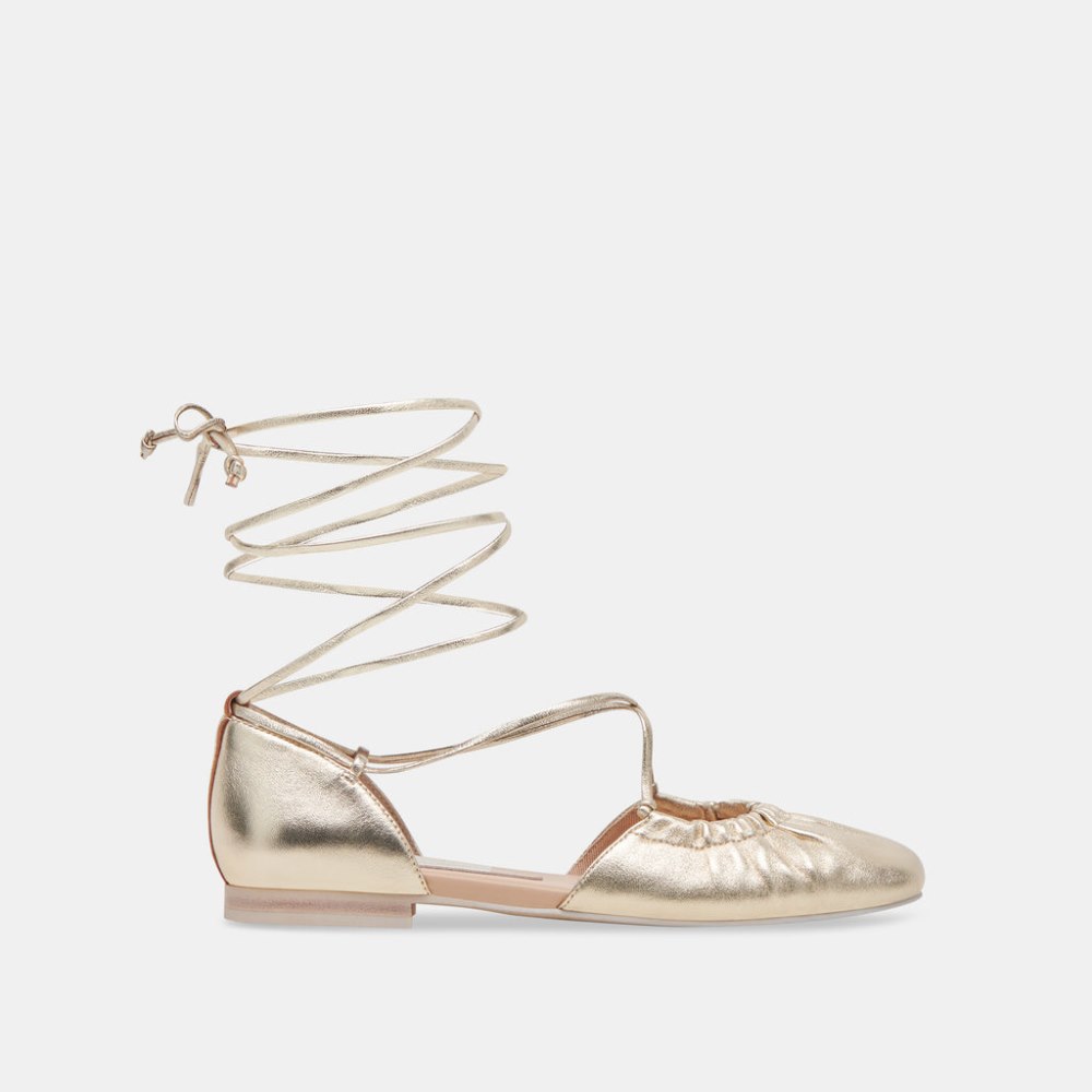 Dolce Vita Cancun Ballet Flats Light Gold Metallic Leather