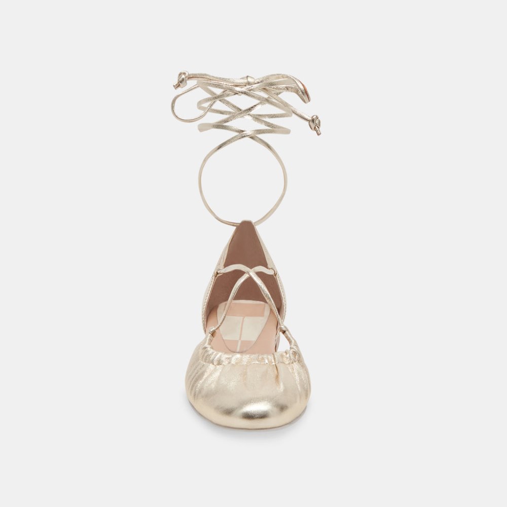 Dolce Vita Cancun Ballet Flats Light Gold Metallic Leather