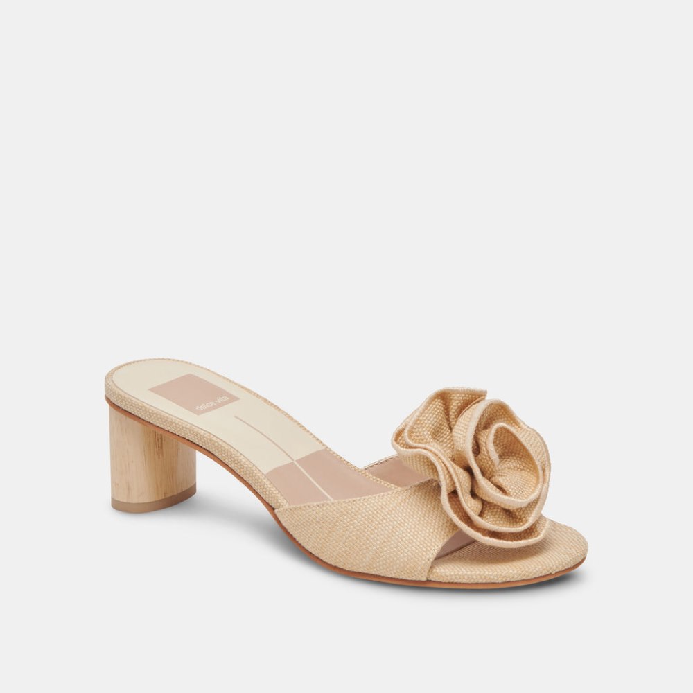 Dolce Vita Darly Heels Natural Raffia