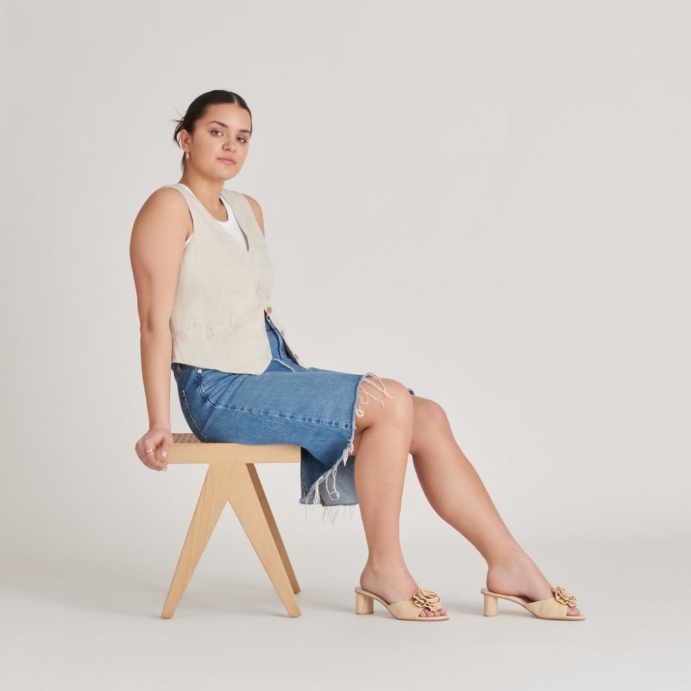 Dolce Vita Darly Heels Natural Raffia