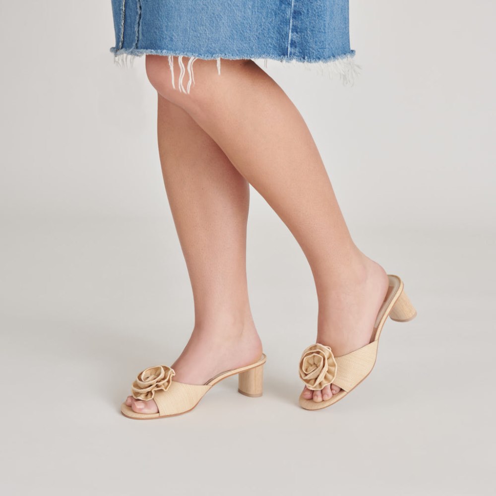 Dolce Vita Darly Heels Natural Raffia