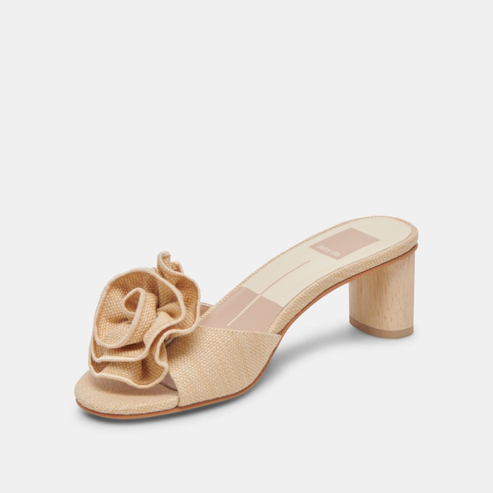Dolce Vita Darly Heels Natural Raffia