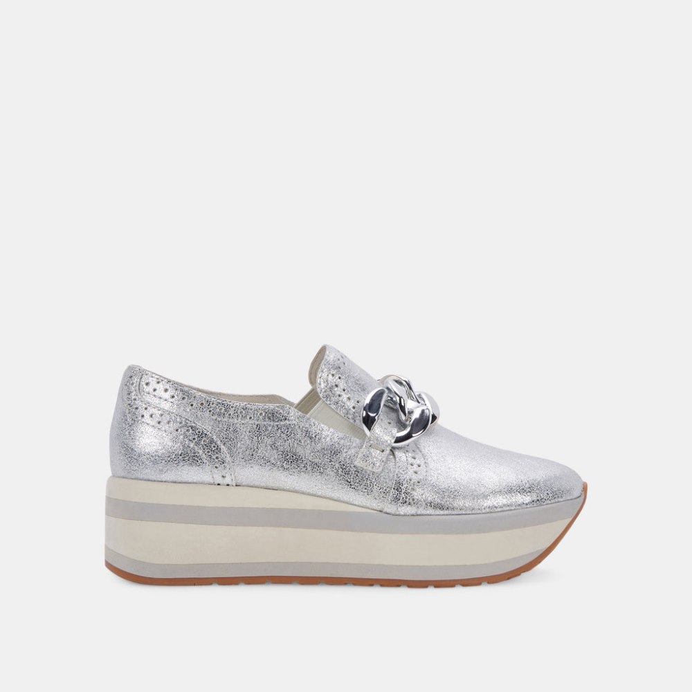 Dolce Vita Jhenee Sneakers Silver Metallic Suede