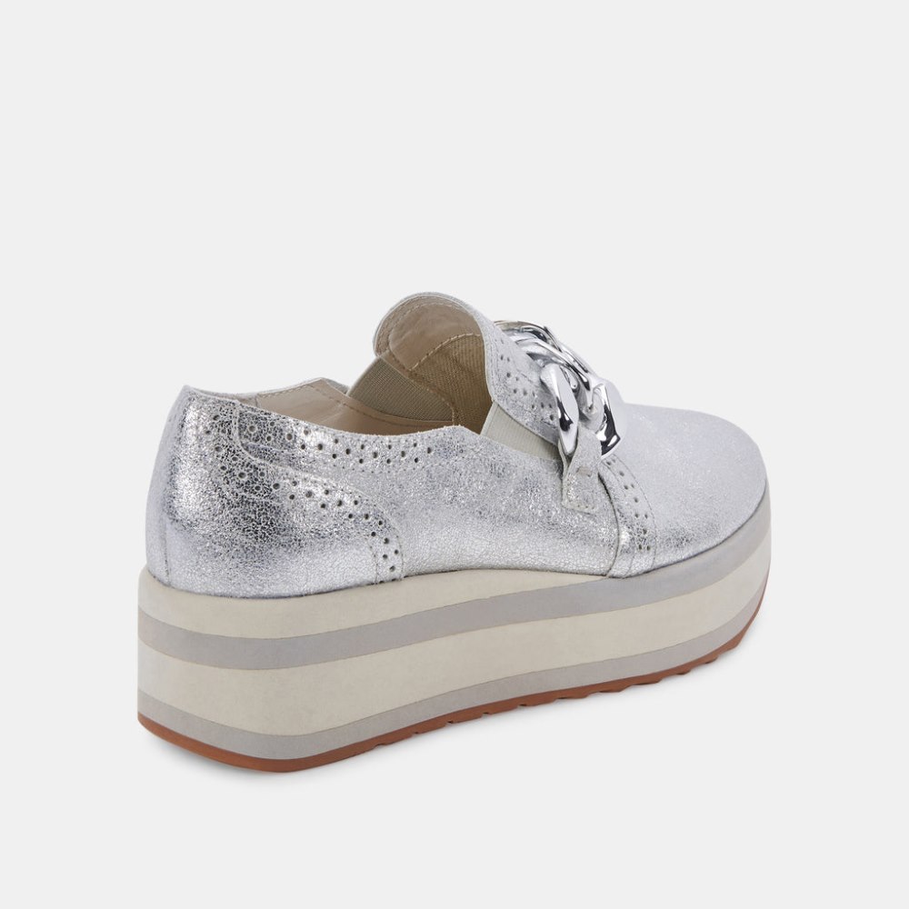 Dolce Vita Jhenee Sneakers Silver Metallic Suede