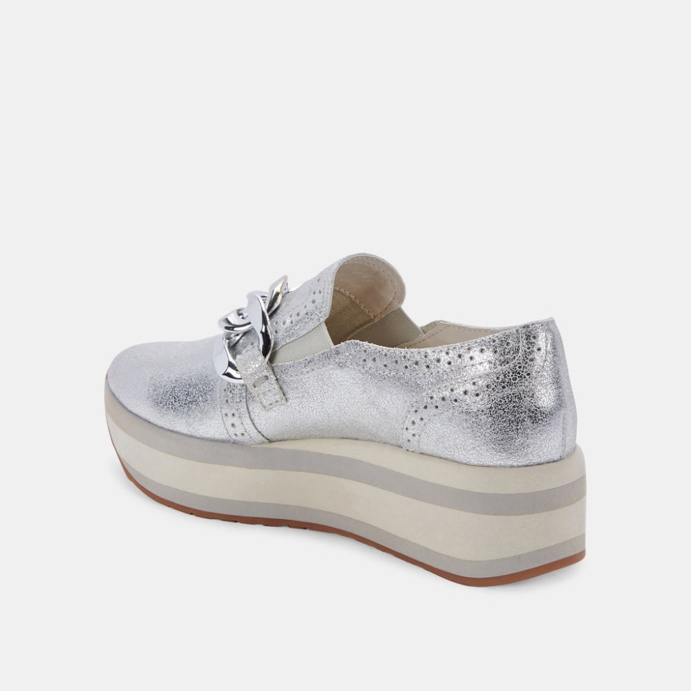 Dolce Vita Jhenee Sneakers Silver Metallic Suede