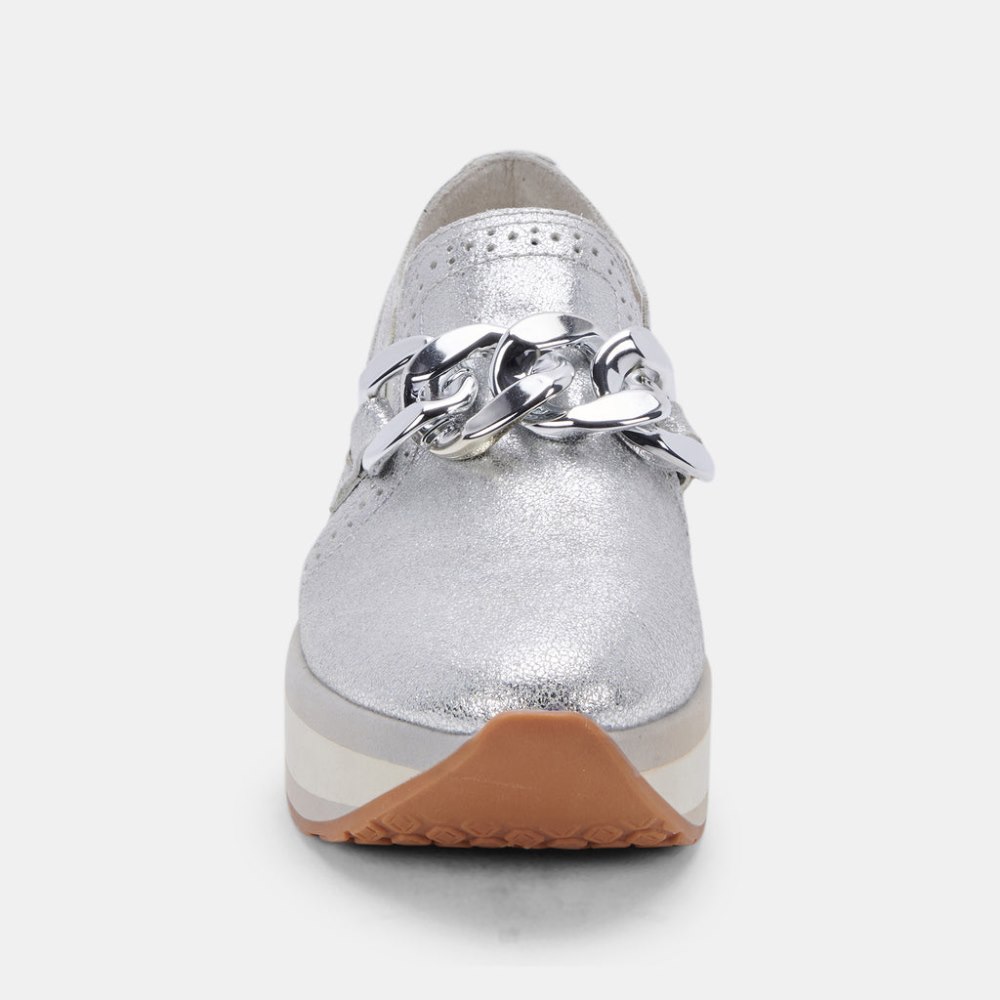 Dolce Vita Jhenee Sneakers Silver Metallic Suede