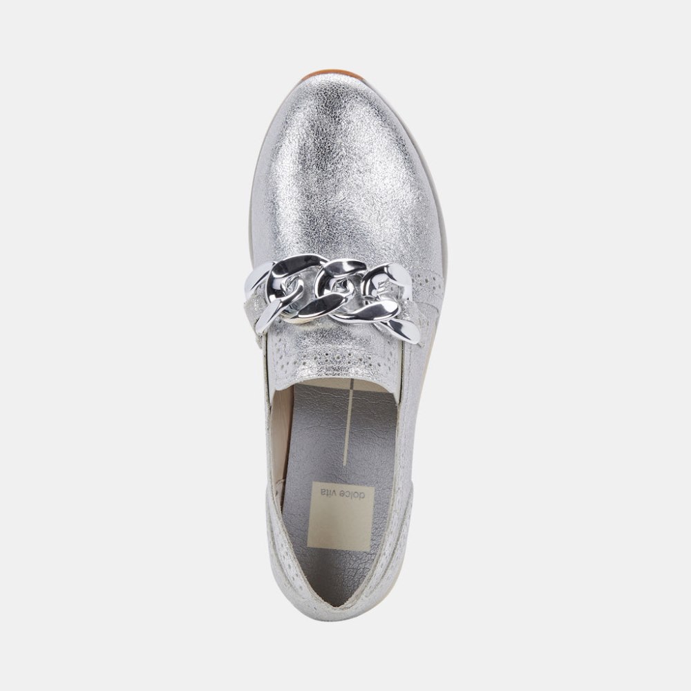Dolce Vita Jhenee Sneakers Silver Metallic Suede