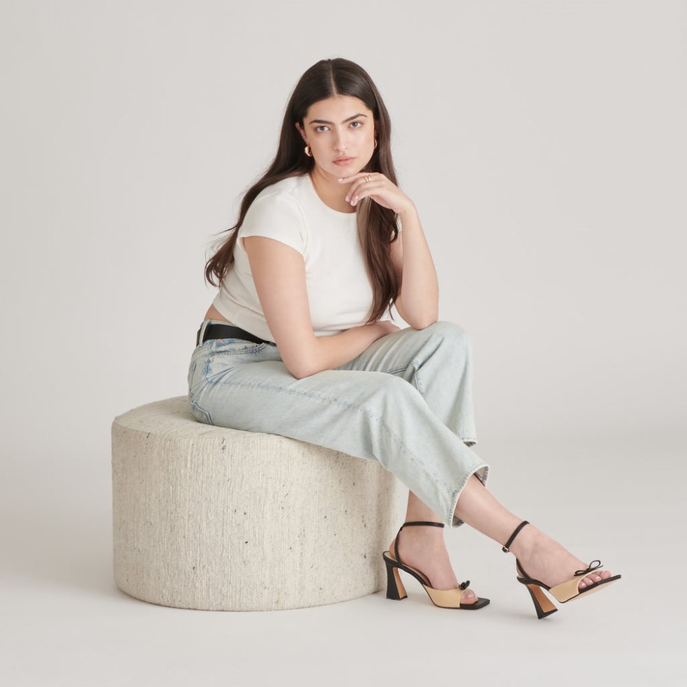 Dolce Vita Loise Heels Lt Natural Raffia