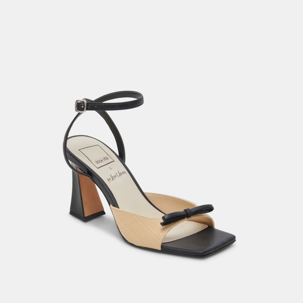 Dolce Vita Loise Heels Lt Natural Raffia