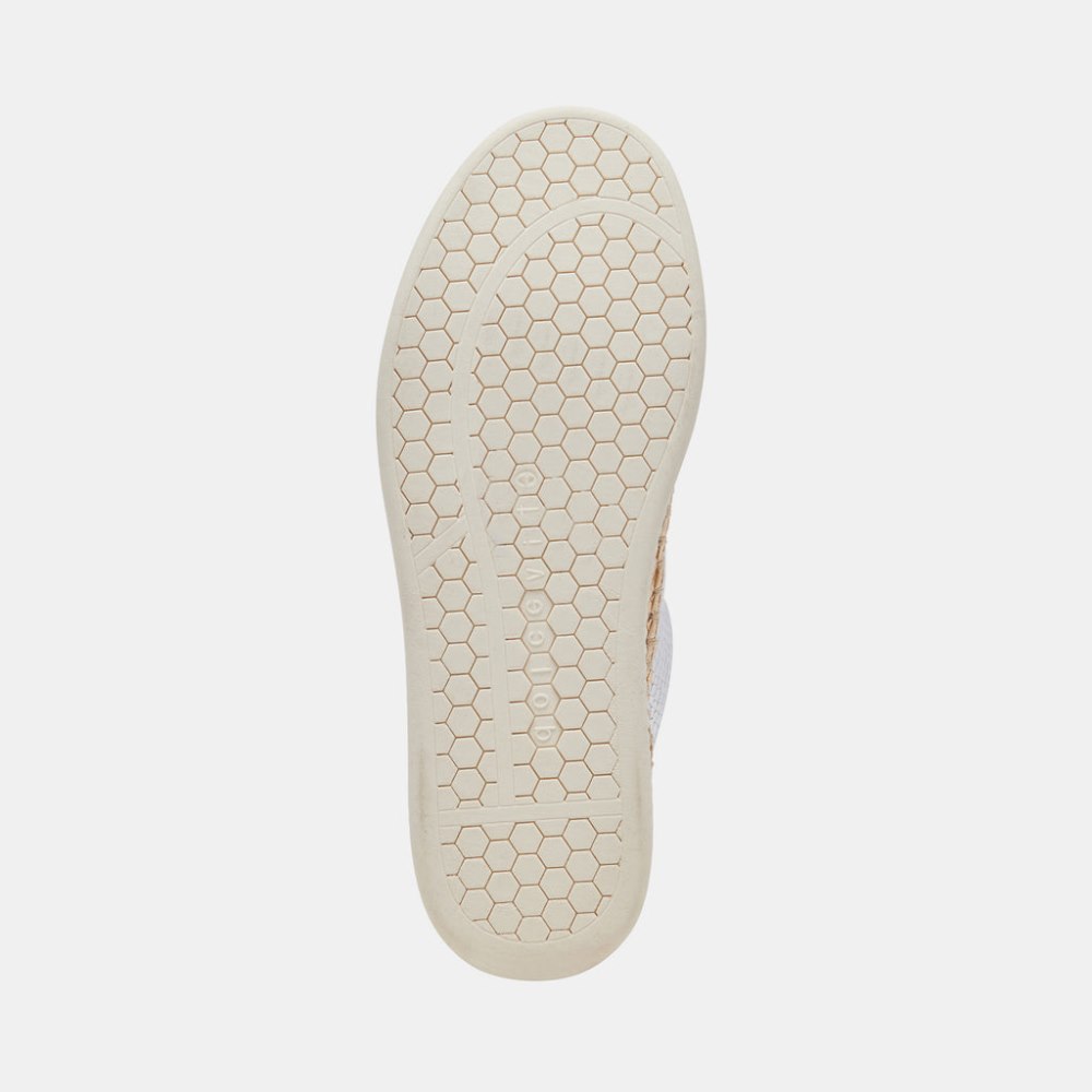 Dolce Vita Nicona Sneakers Silver Gold Embossed Leather