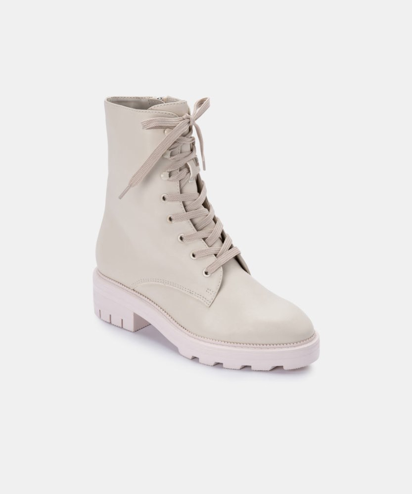 Dolce Vita Lottie Boots Ivory Leather