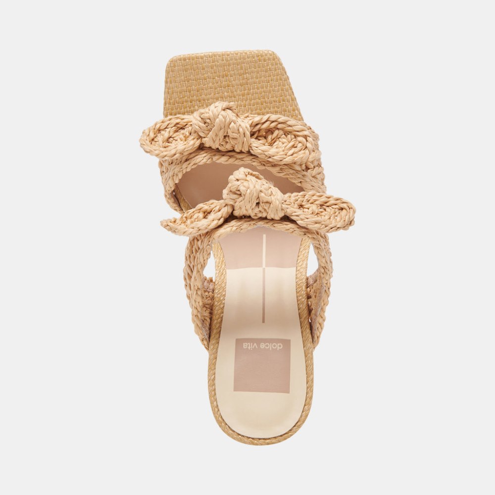 Dolce Vita Niyah Heels Lt Natural Raffia