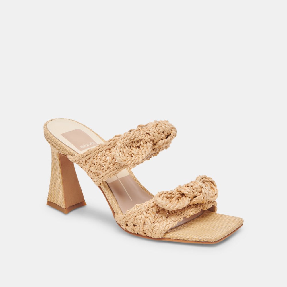 Dolce Vita Niyah Heels Lt Natural Raffia