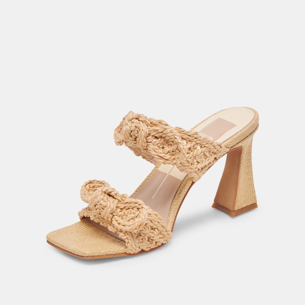 Dolce Vita Niyah Heels Lt Natural Raffia