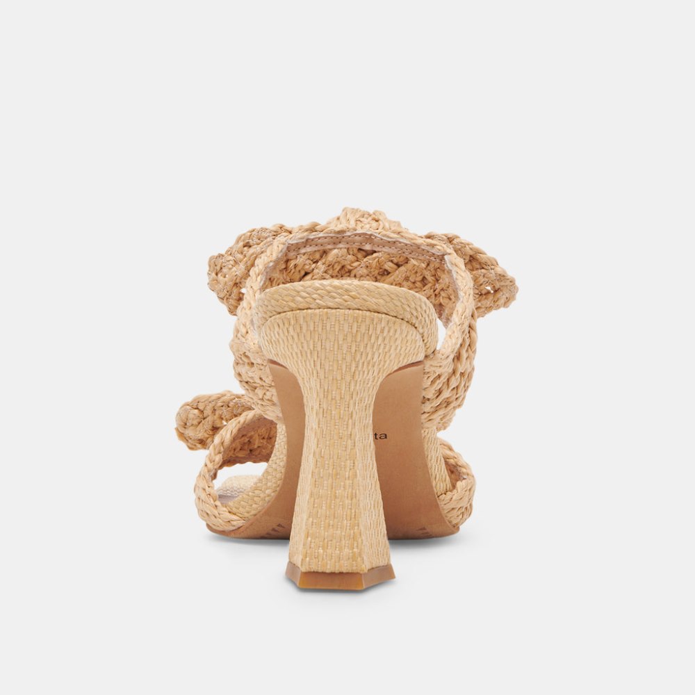 Dolce Vita Niyah Heels Lt Natural Raffia