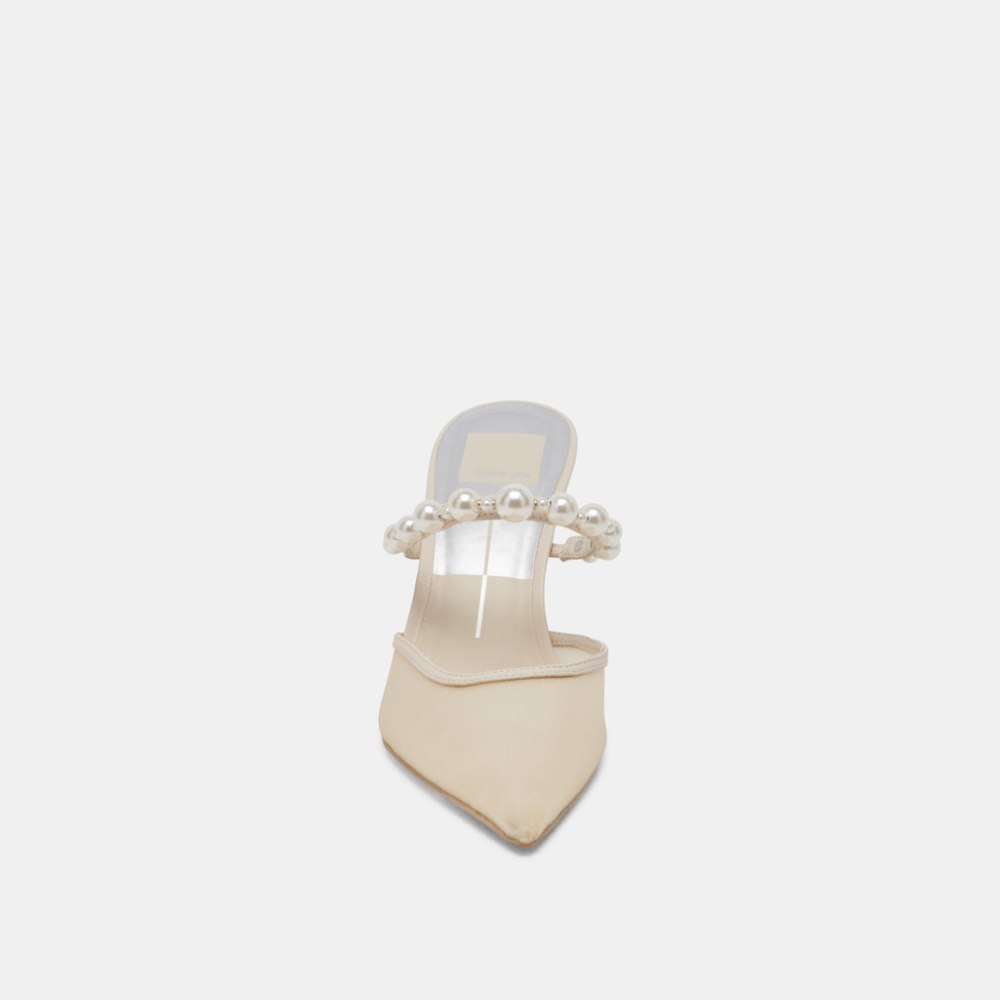 Dolce Vita Kaysie Pearl Heels Ivory Mesh