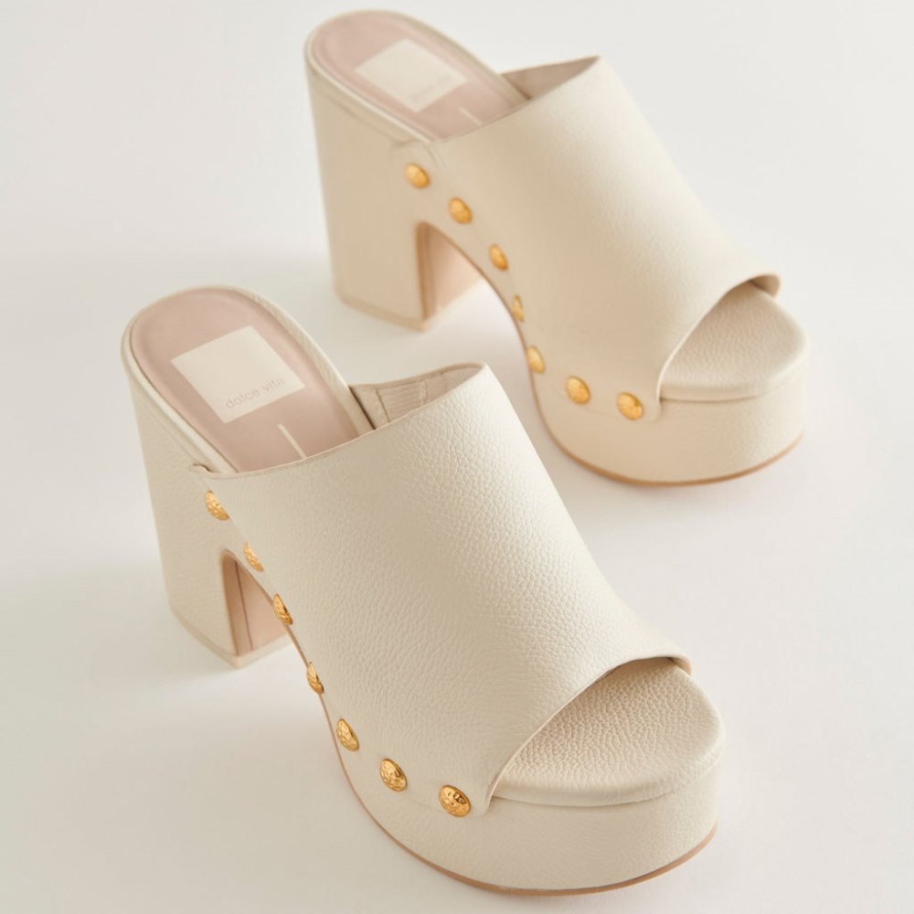 Dolce Vita Emol Heels Off White Leather