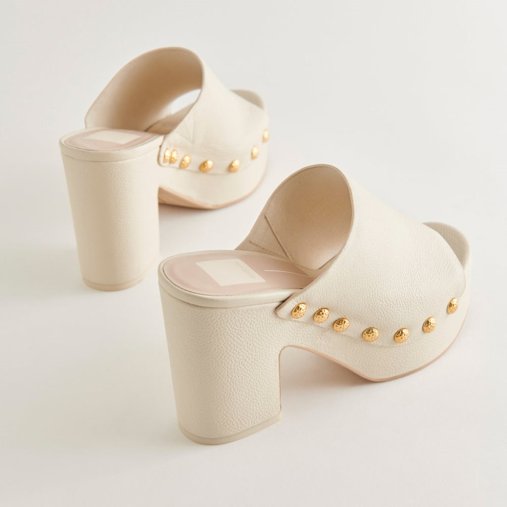 Dolce Vita Emol Heels Off White Leather