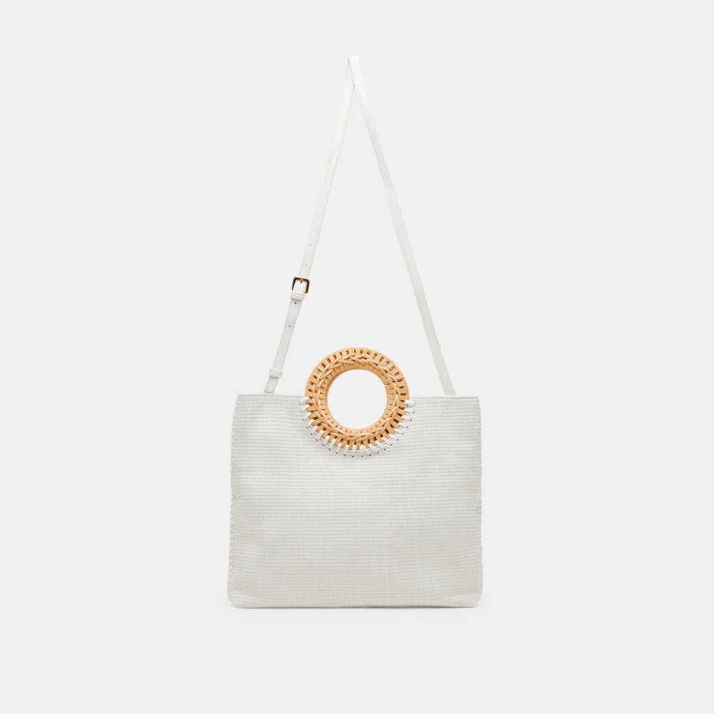 Dolce Vita Lilah Clutch White Embossed Faux Leather