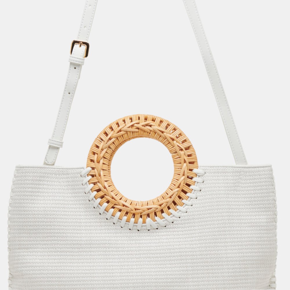 Dolce Vita Lilah Clutch White Embossed Faux Leather