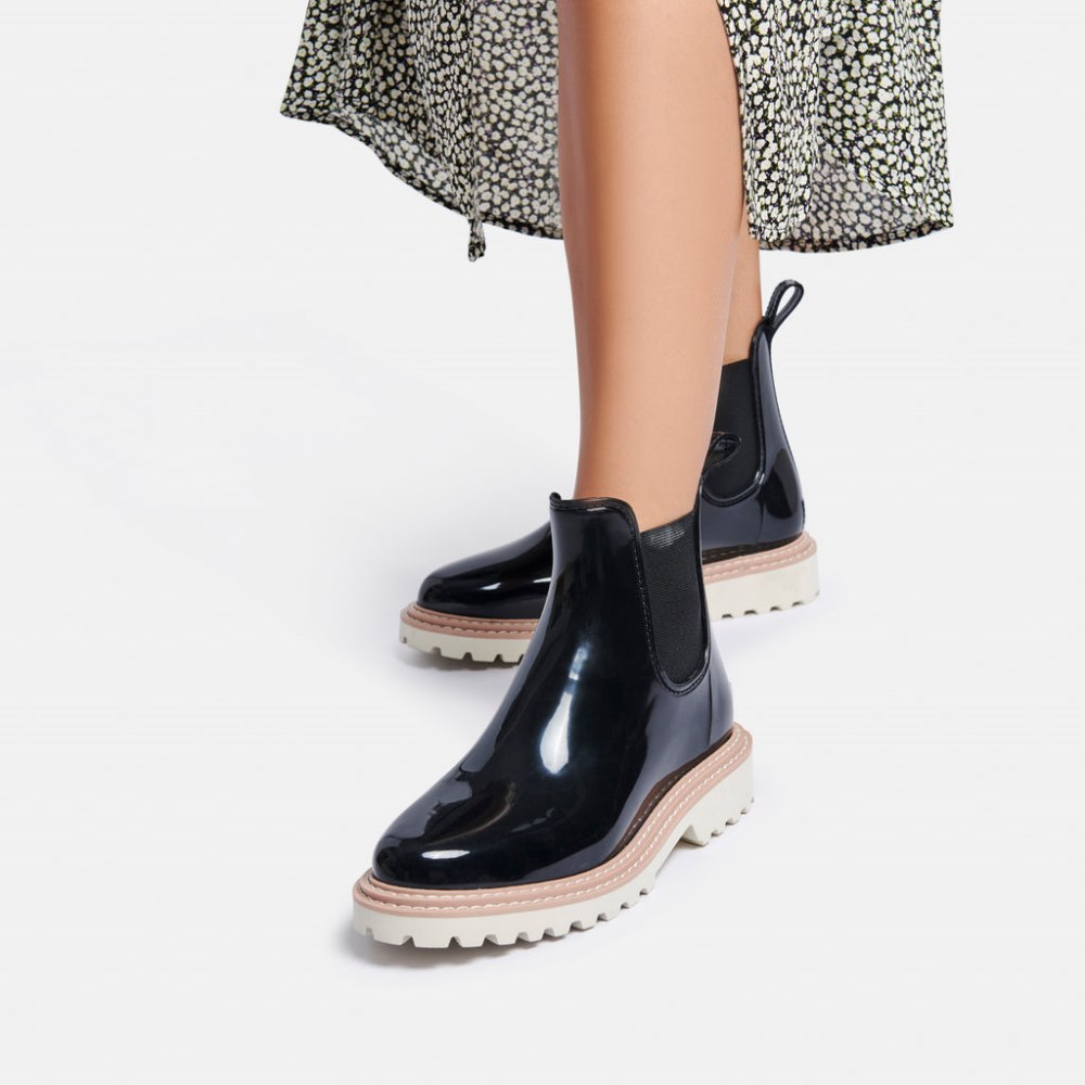 Dolce Vita Stormy Rainboots Onyx Patent Stella