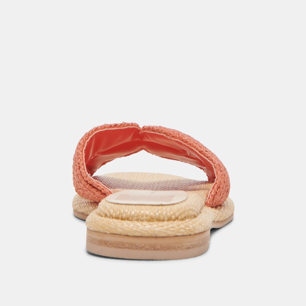 Dolce Vita Atomic Wide Sandals Persimmon Raffia