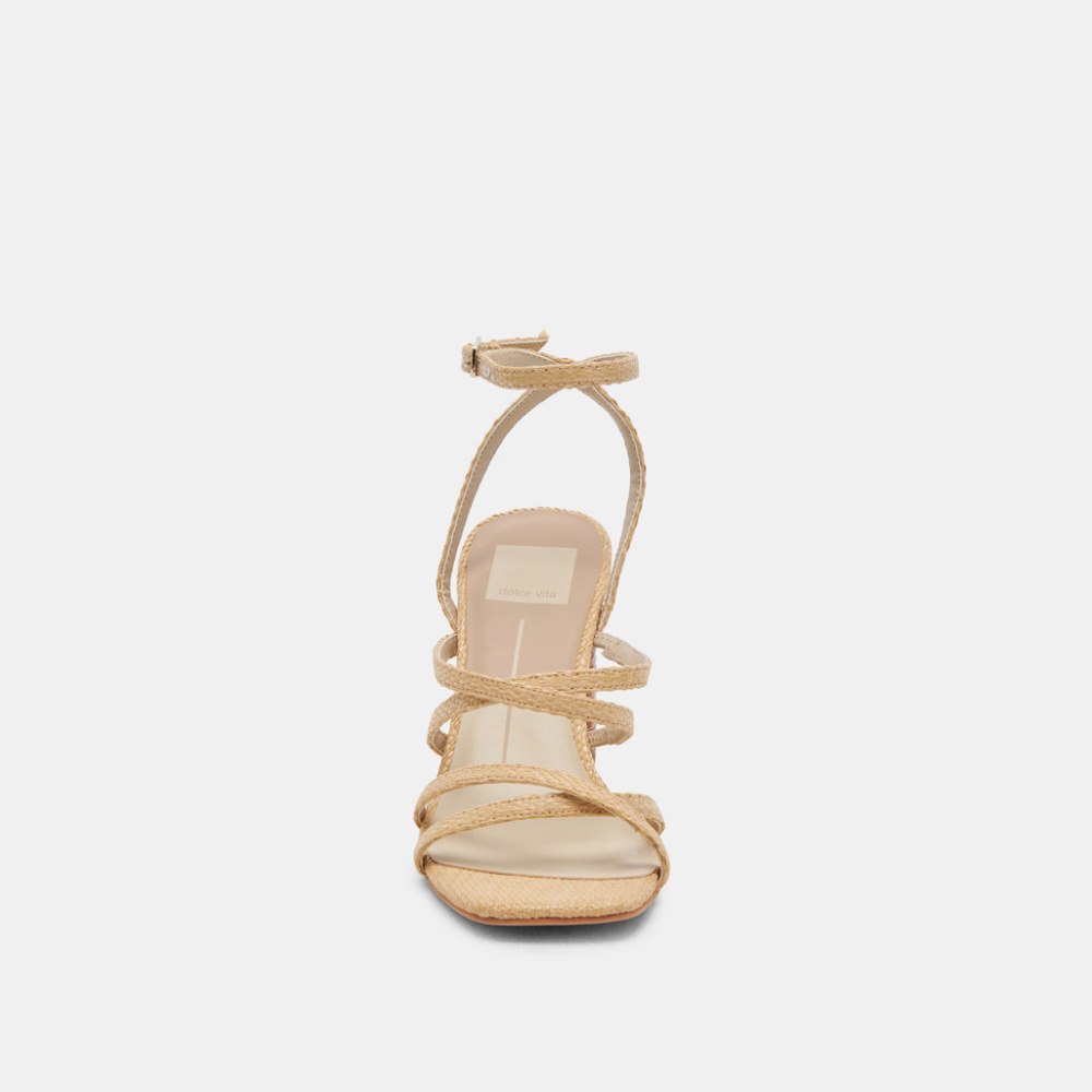 Dolce Vita Jenko Heels Lt Natural Raffia