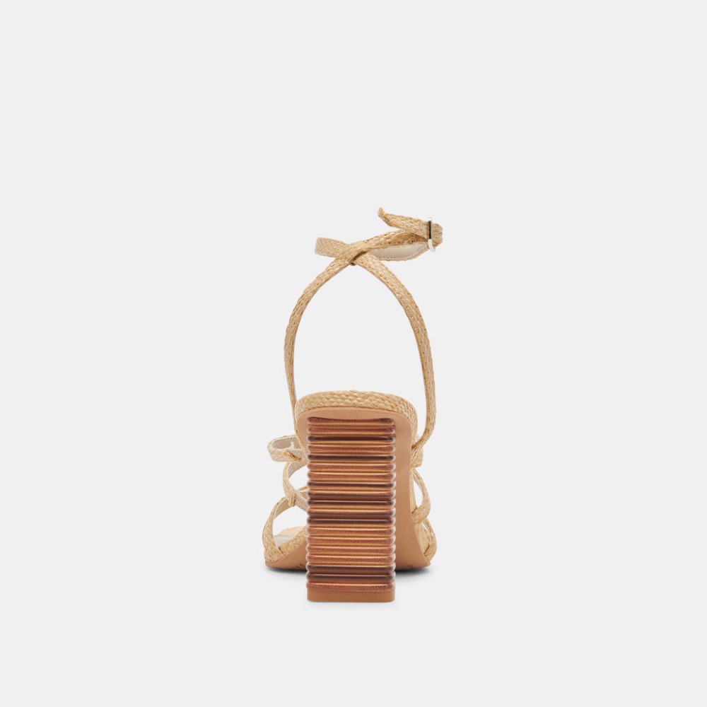 Dolce Vita Jenko Heels Lt Natural Raffia