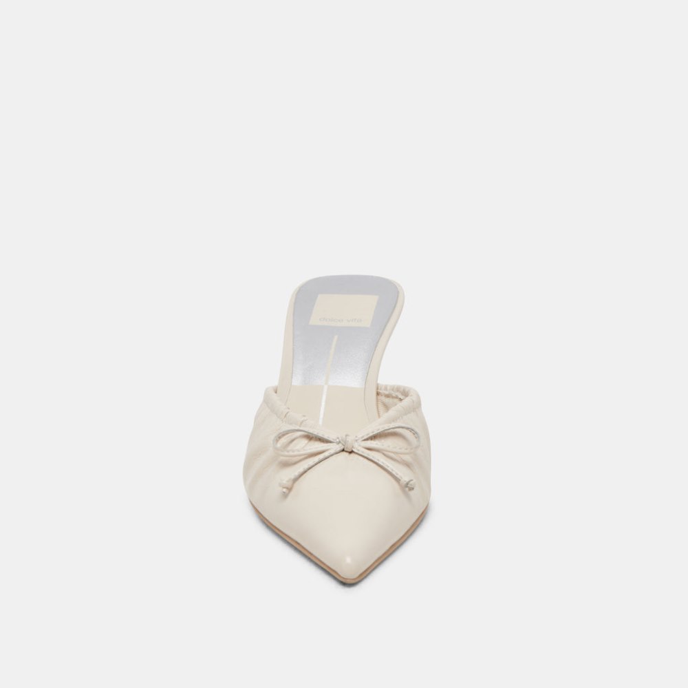 Dolce Vita Kairi Mid Heels Ivory Crinkle Patent