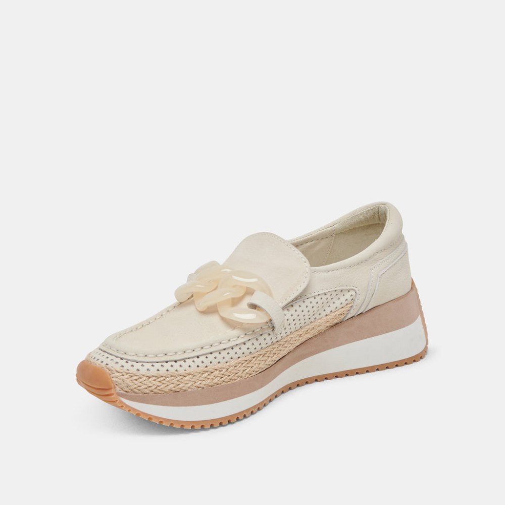 Dolce Vita Jadah Sneakers Ivory Nubuck