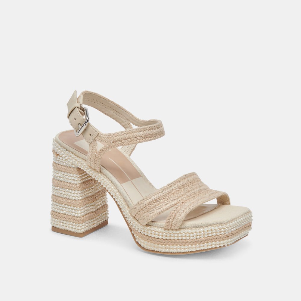 Dolce Vita Anira Pearl Heels Ivory Pearls