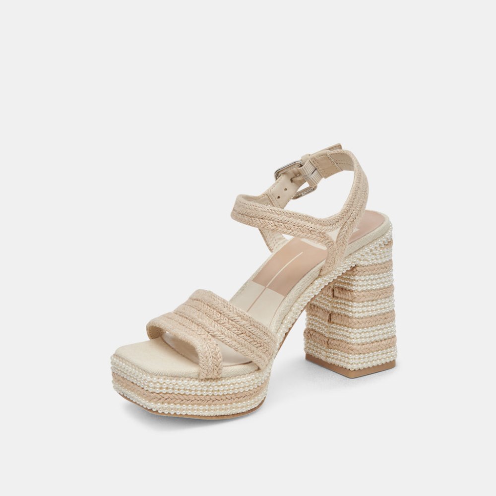 Dolce Vita Anira Pearl Heels Ivory Pearls