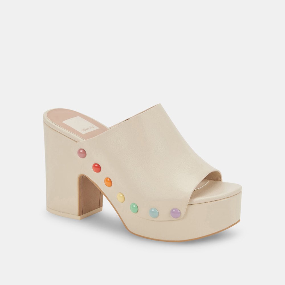 Dolce Vita Emol Pride Heels Ivory Leather