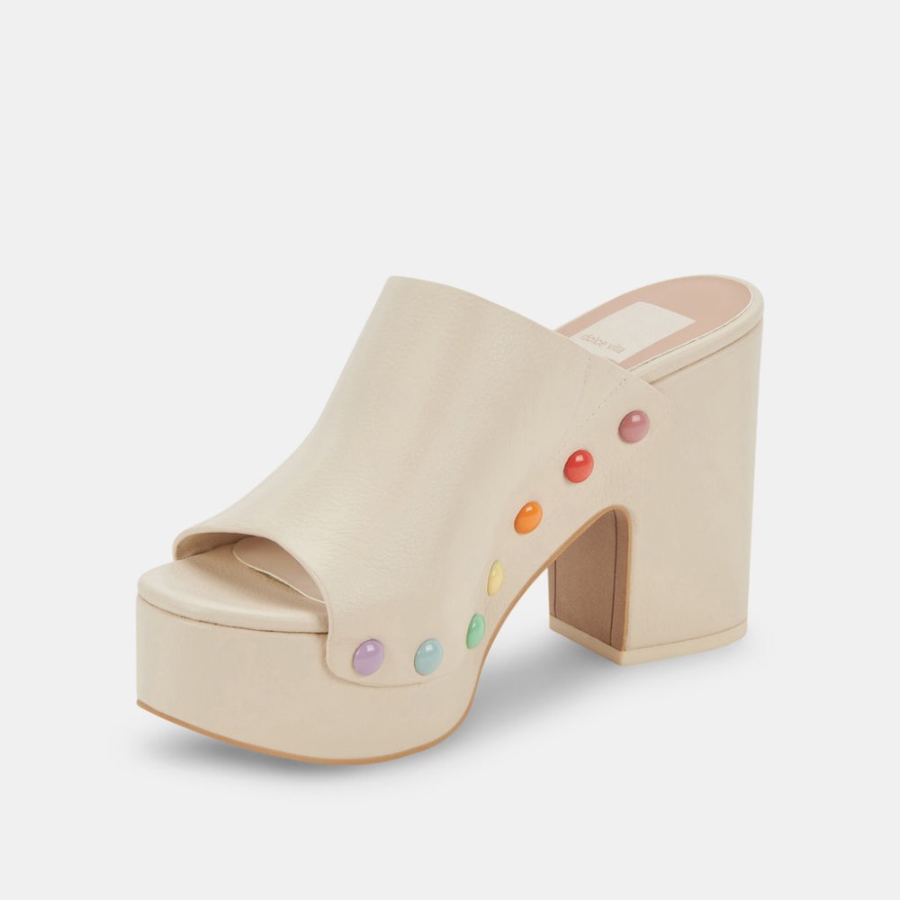 Dolce Vita Emol Pride Heels Ivory Leather