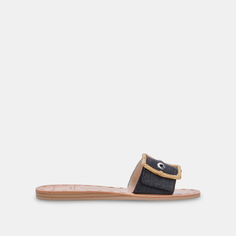 Dolce Vita Dasa Sandals Black Raffia