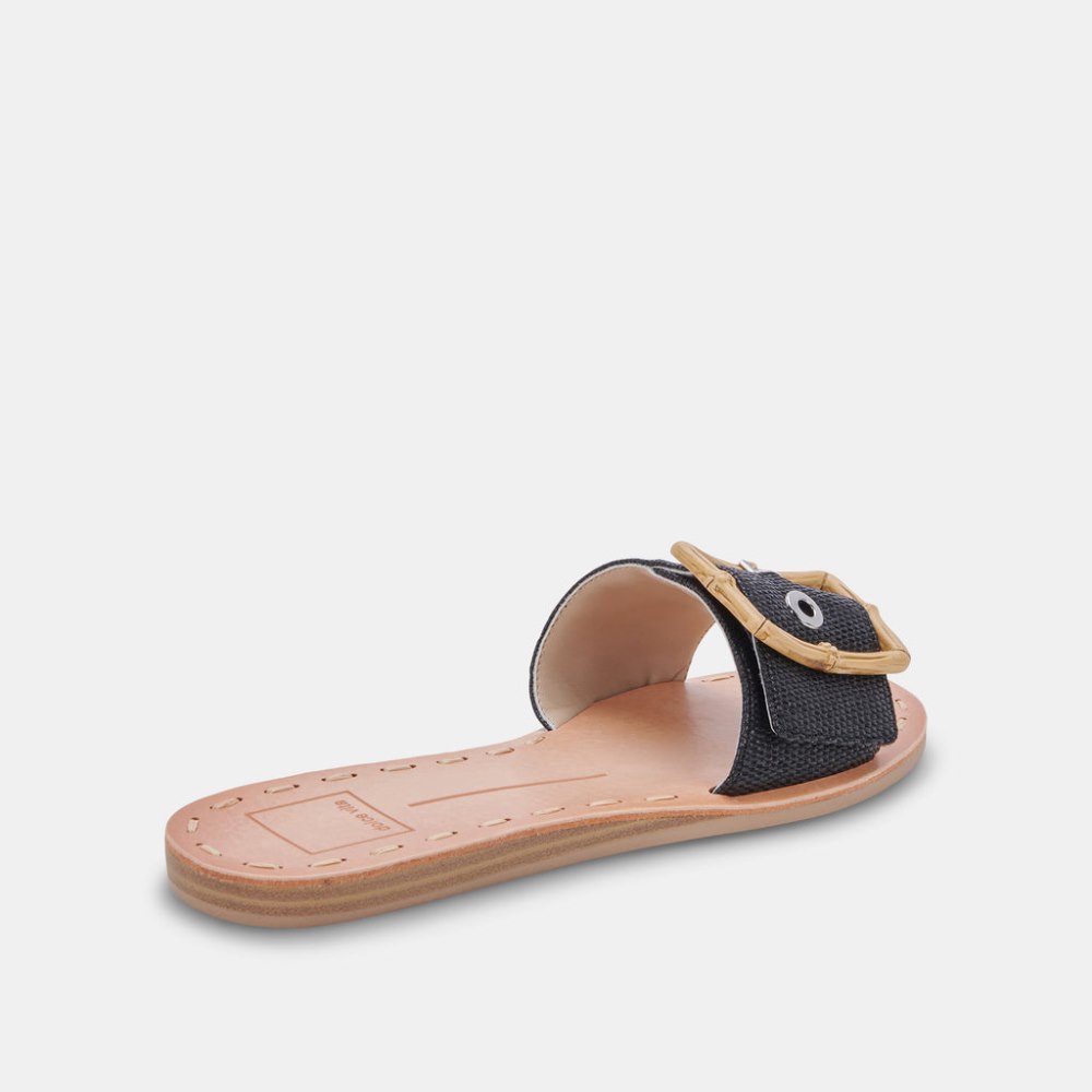 Dolce Vita Dasa Sandals Black Raffia