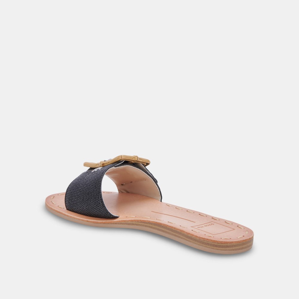 Dolce Vita Dasa Sandals Black Raffia