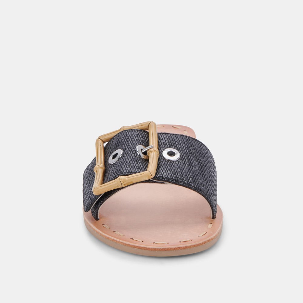 Dolce Vita Dasa Sandals Black Raffia