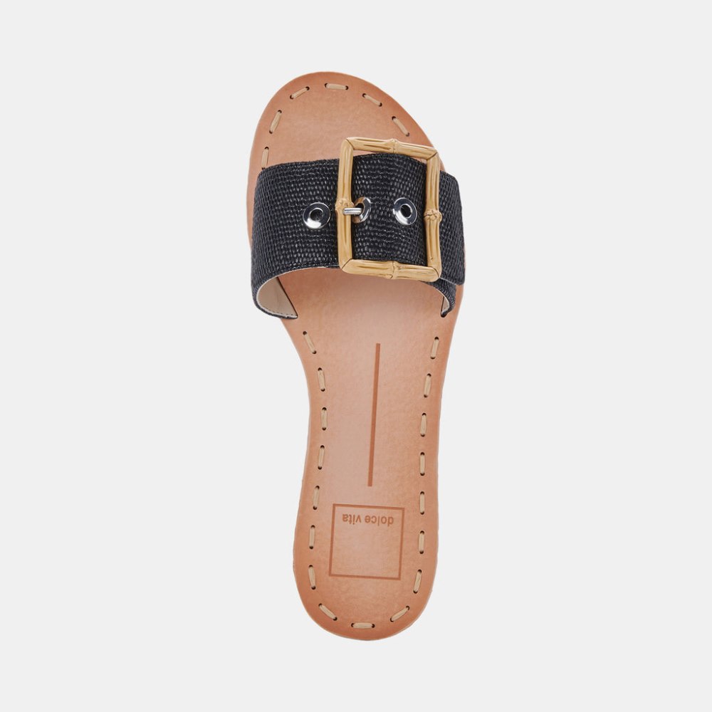 Dolce Vita Dasa Sandals Black Raffia