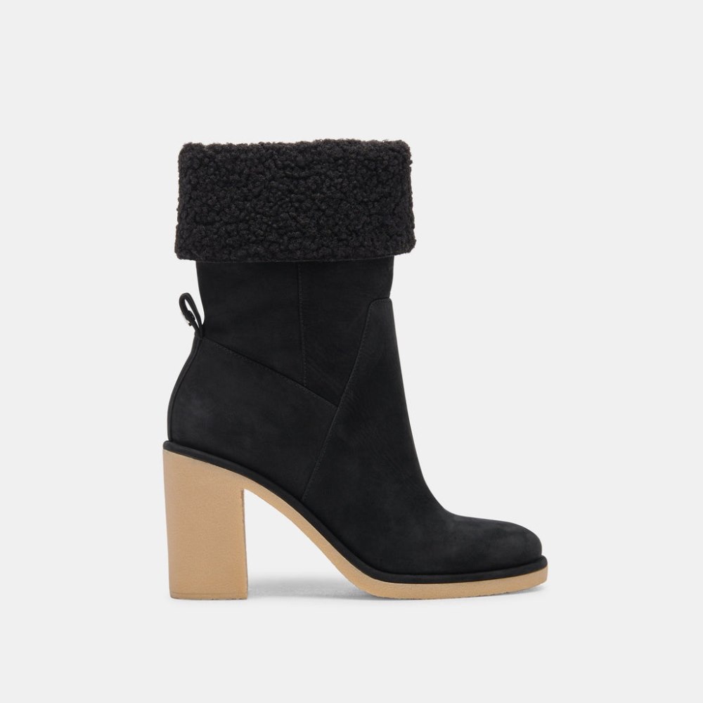 Dolce Vita Caddie Plush Boots Black Nubuck