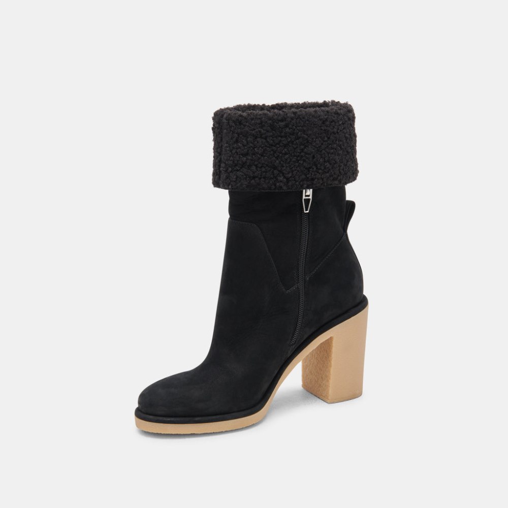 Dolce Vita Caddie Plush Boots Black Nubuck