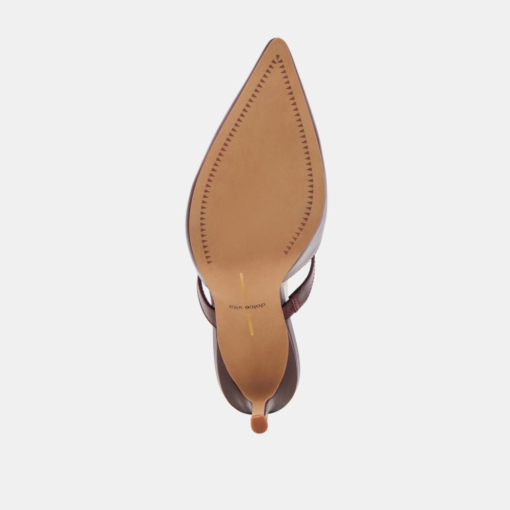 Dolce Vita Kanika Heels Burgundy Crinkle Patent