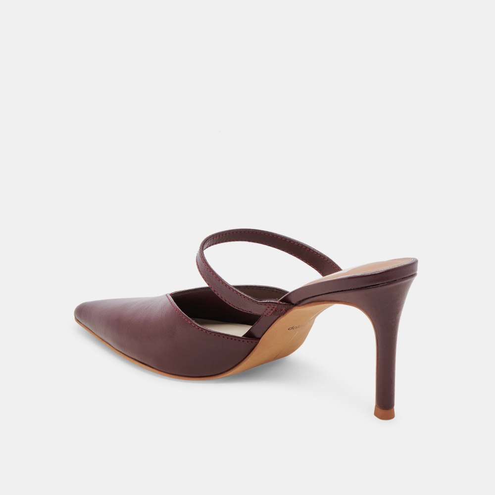 Dolce Vita Kanika Heels Burgundy Crinkle Patent