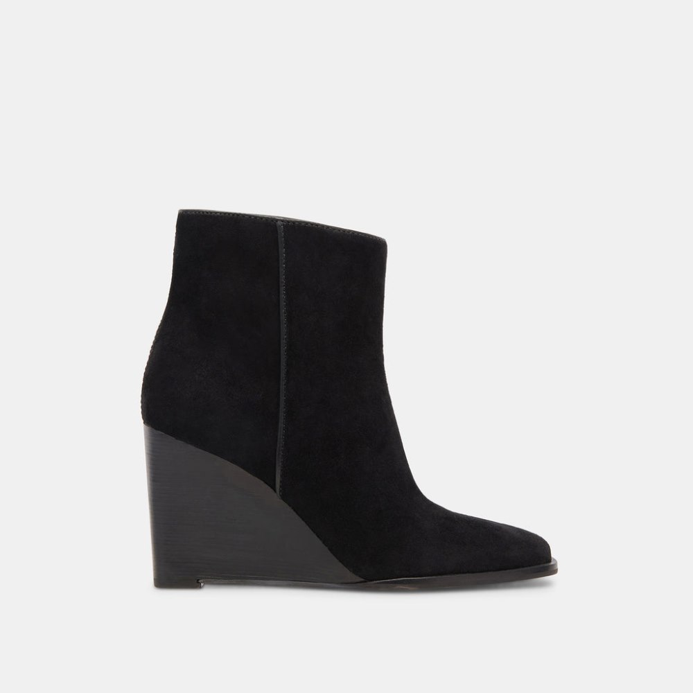 Dolce Vita Susann Wide Booties Onyx Suede