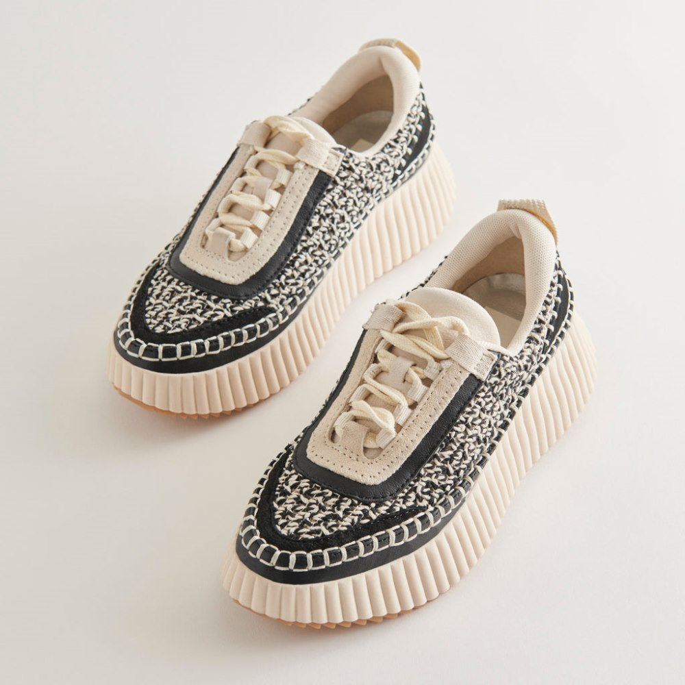 Dolce Vita Dolen Sneakers White Black Woven